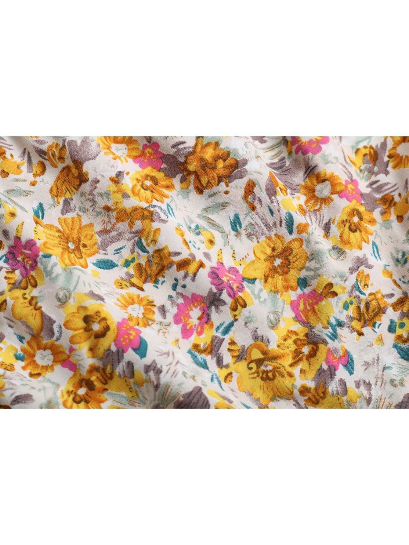 ditsy floral print Flutter Sleeve Belted Dress Sai Feel