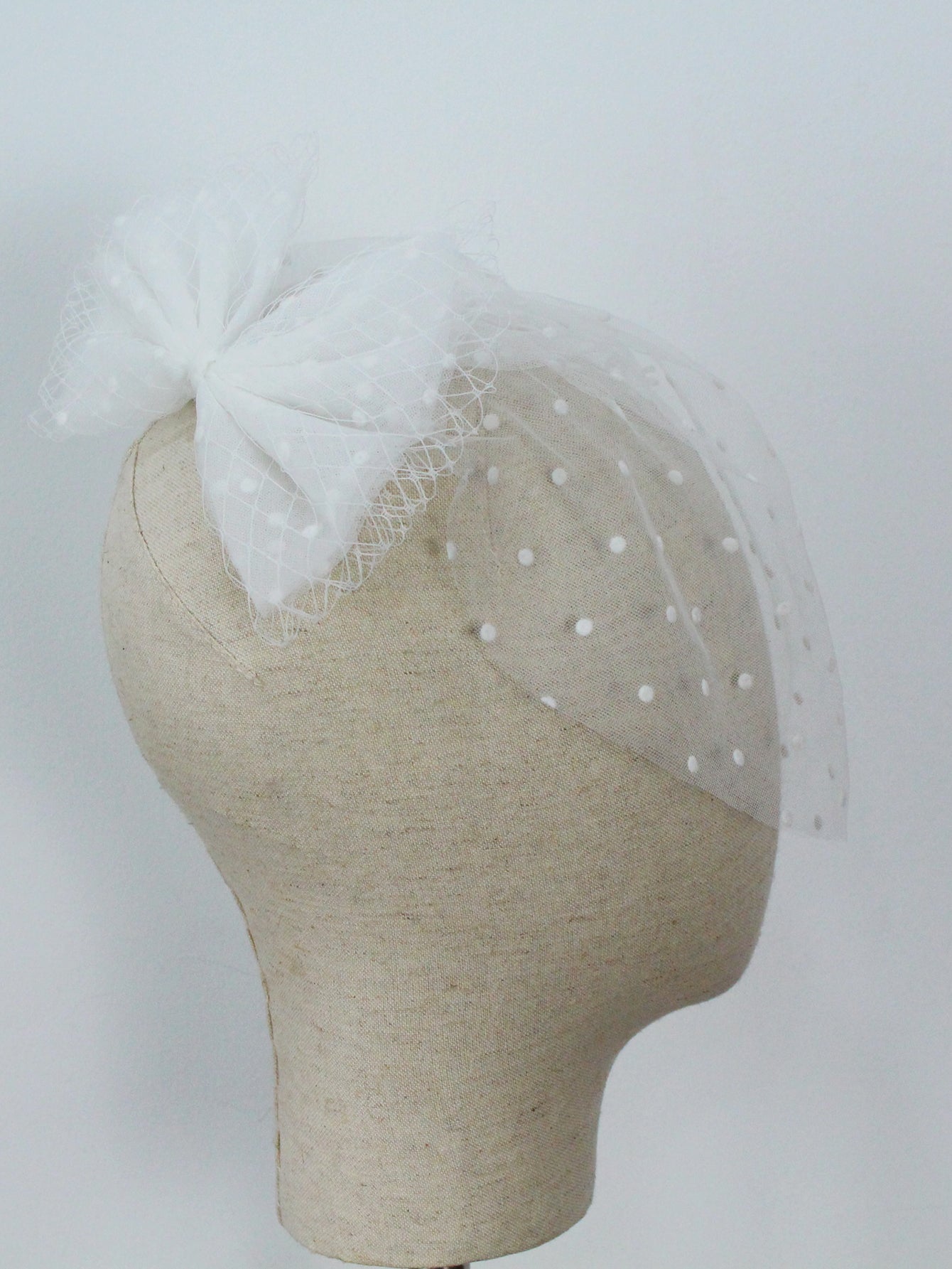 dot mesh butterfly Birdcage mesh wedding Veil hair accessory Sai Feel