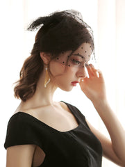 dot mesh butterfly Birdcage mesh wedding Veil hair accessory Sai Feel