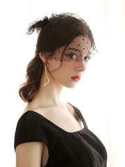 dot mesh butterfly Birdcage mesh wedding Veil hair accessory Sai Feel