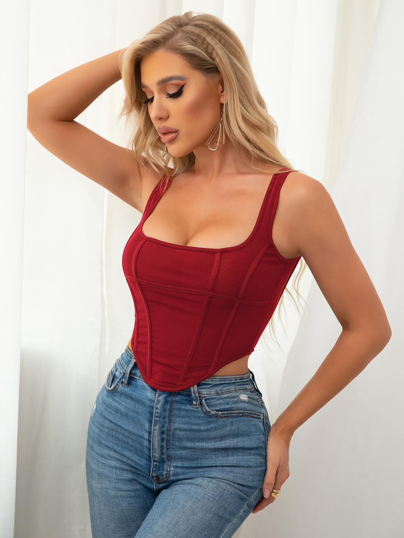 Boning Mesh Corset Top