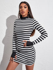 striped Bodycon dress Sai Feel