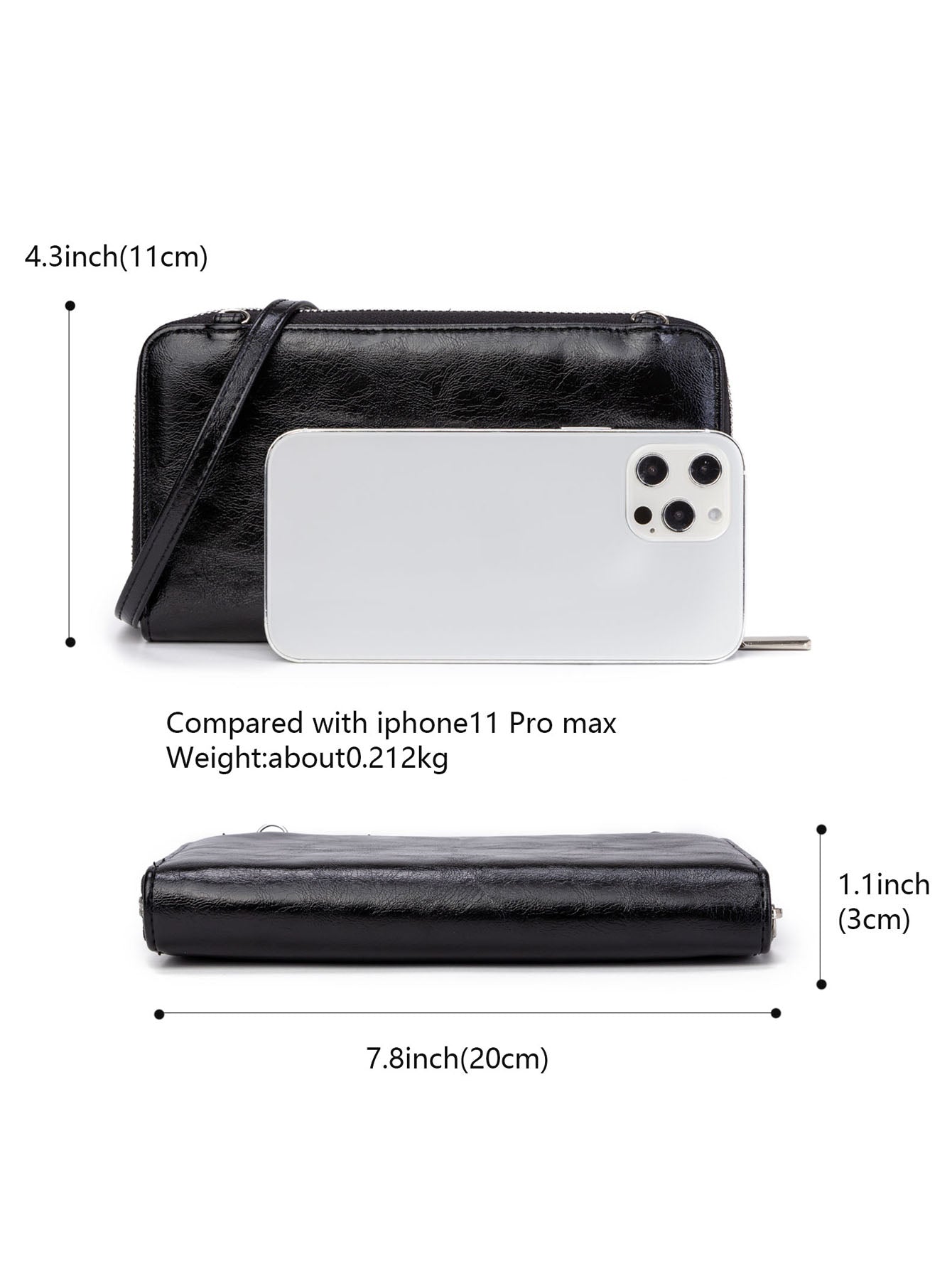 women PU leather touch screen cellphone shoulder bag Multi-function Long style wallet  24 card holder Sai Feel